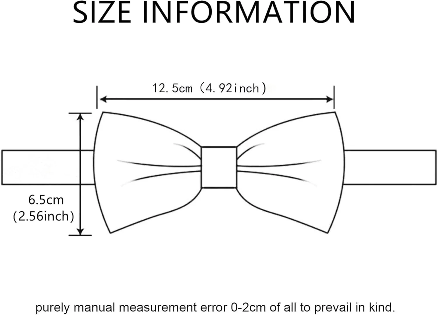 Mens Solid Color Double Fold Pre-tied Bow Tie and Pocket Square Cufflinks Set Formal Tuxedo Bowties for Wedding Party