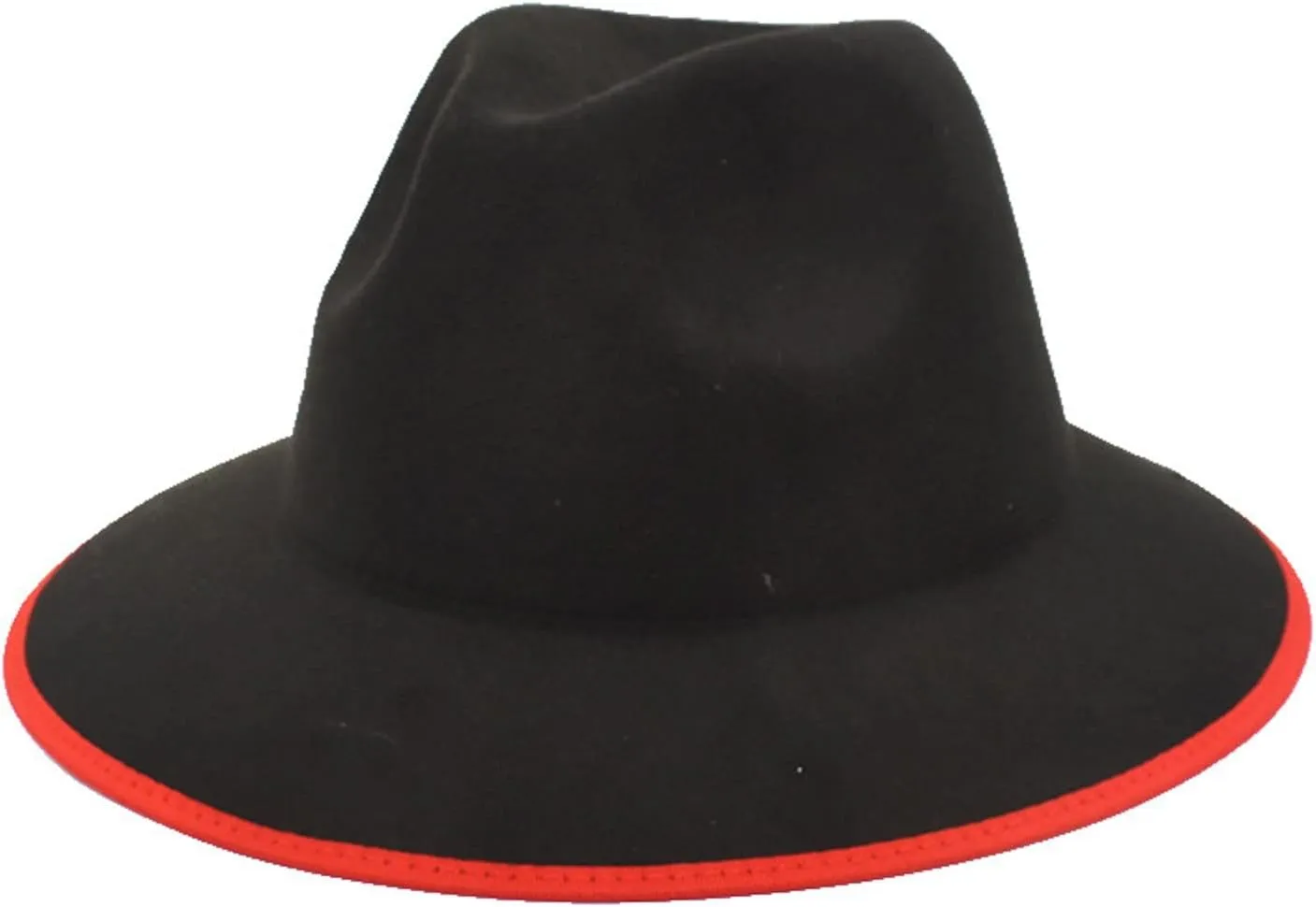 Men's Women's Retro Flat-Top Fedoras Hat Wide Brimmed Hat Wedding Church Jazz Cap