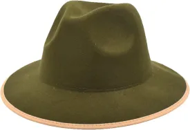 Men's Women's Retro Flat-Top Fedoras Hat Wide Brimmed Hat Wedding Church Jazz Cap