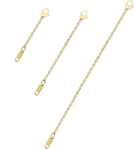Necklace Extenders, 18k Gold Plated Chain Extenders for Necklaces, Gold Necklaces Bracelet Anklet Extender for Women Jewelry Making, 3 Piece Set, 2", 4", 6"