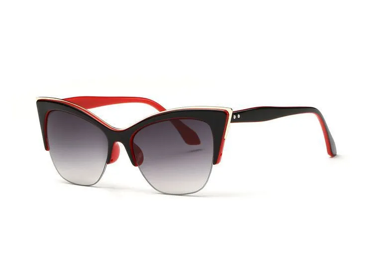 Newest Half-Frame Cat Eye Sunglasses Women Summer Style Sun Glasses Brand Designer Gafas Oculos De Sol UV400