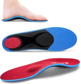 Orthotics Arch Support Metatarsalgia Insoles - Mortons Neuroma Inserts Relief Ball of Foot Pain - Orthopedic Insoles for Flat Feet - Shoe Inserts for Plantar Fasciitis (Red M)
