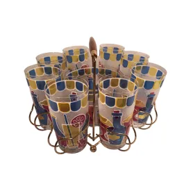 Pasinski Mid-Century Let's Get This Party Started 10 Piece Bar Set