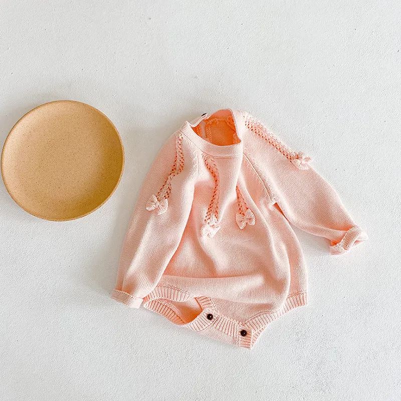 Peach Ribbons Romper