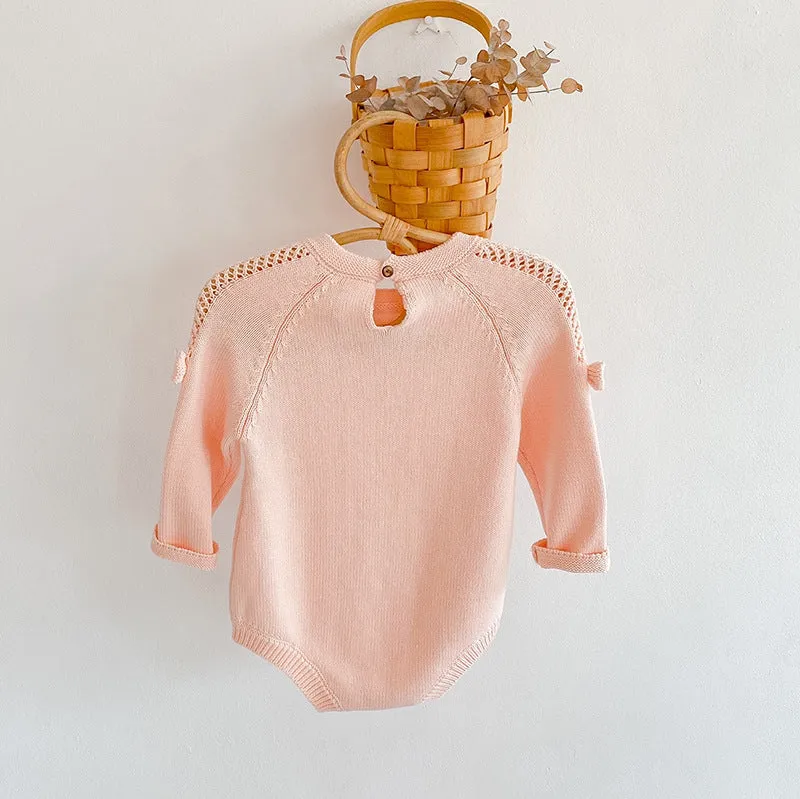Peach Ribbons Romper