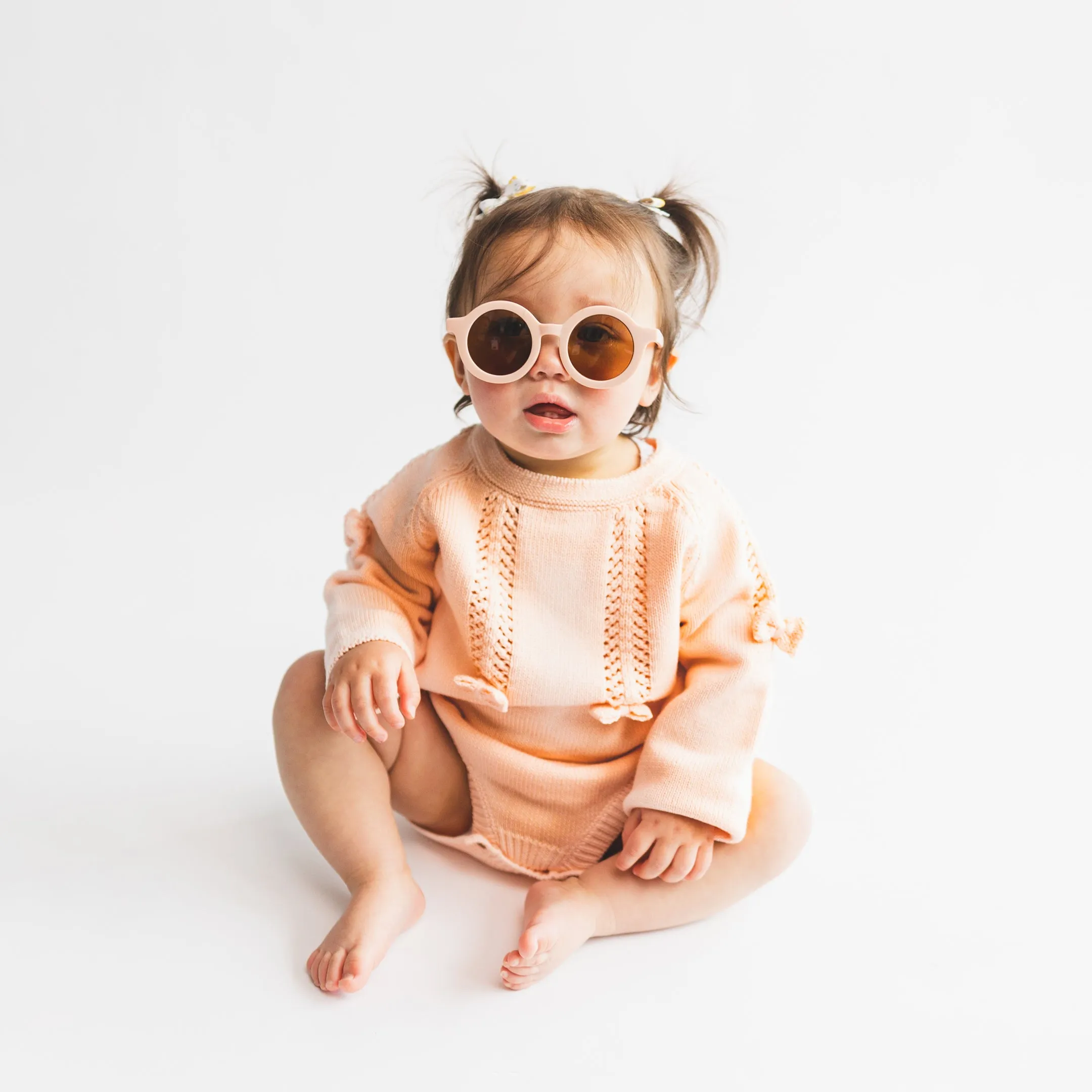 Peach Ribbons Romper