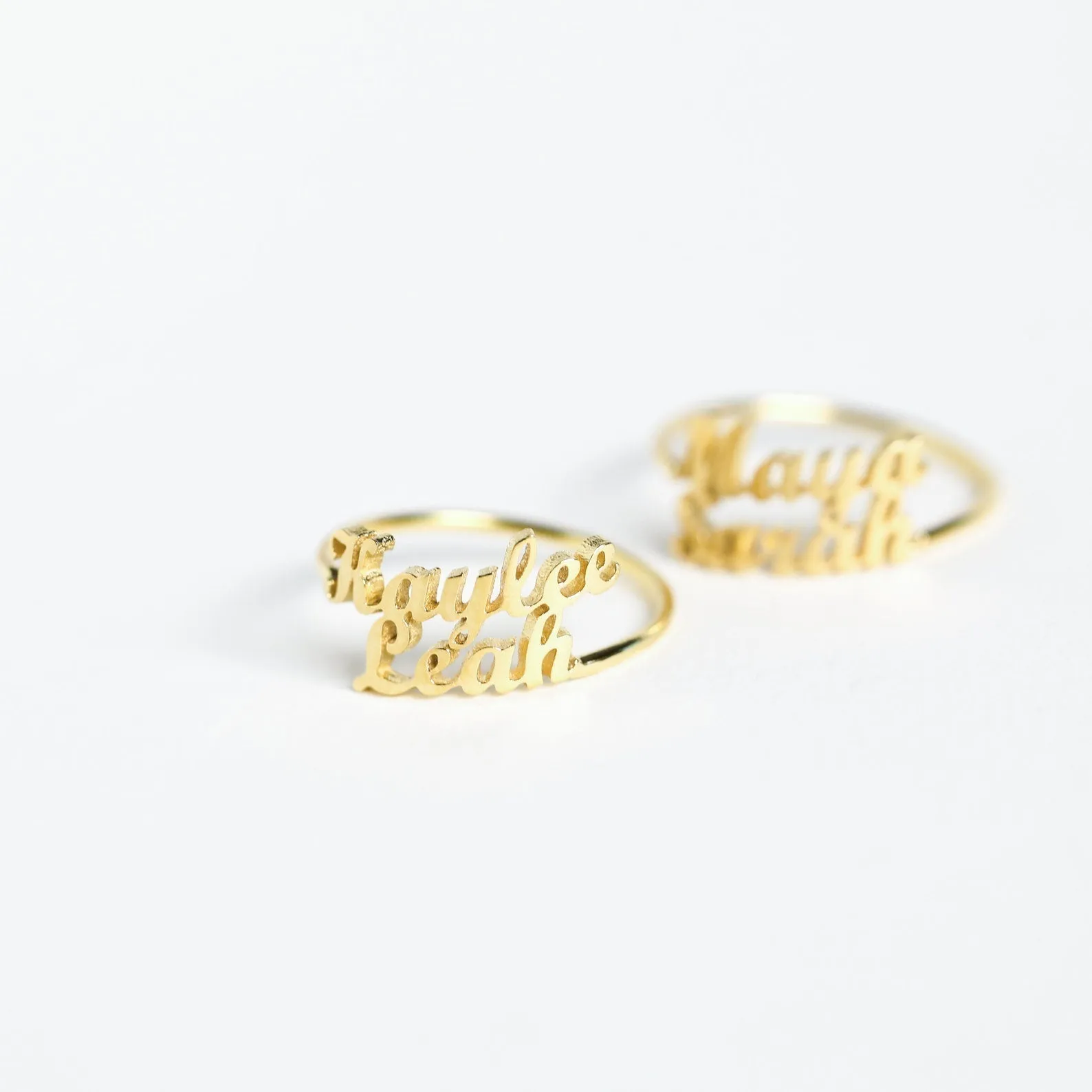 Personalized Custom London Duo Couple Name Ring