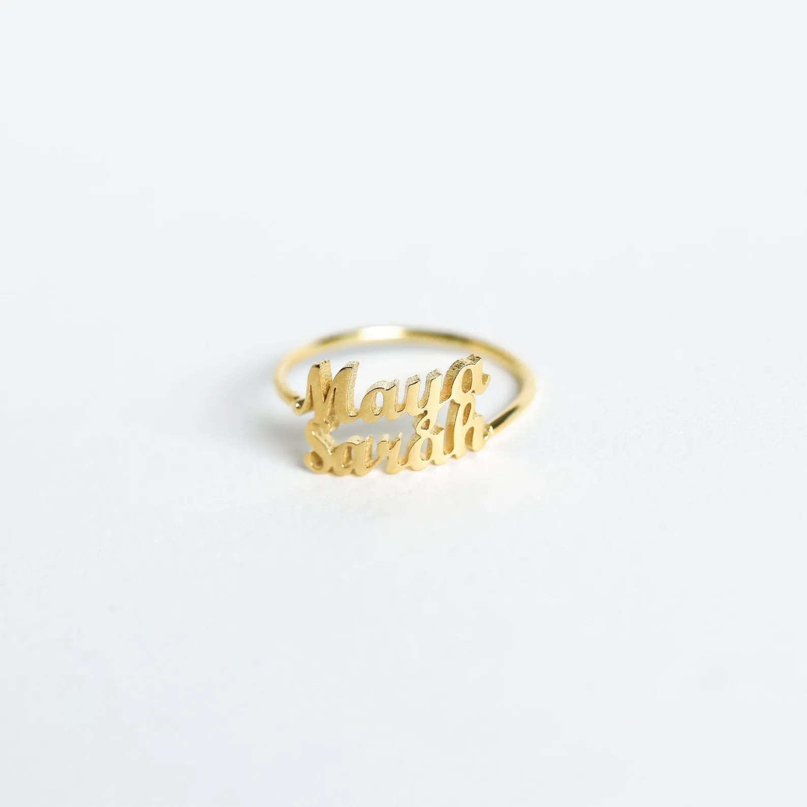 Personalized Custom London Duo Couple Name Ring