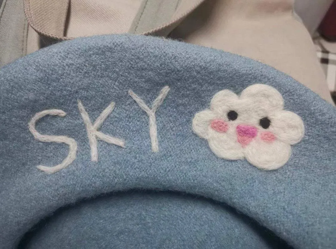 Personalized Wool Beret