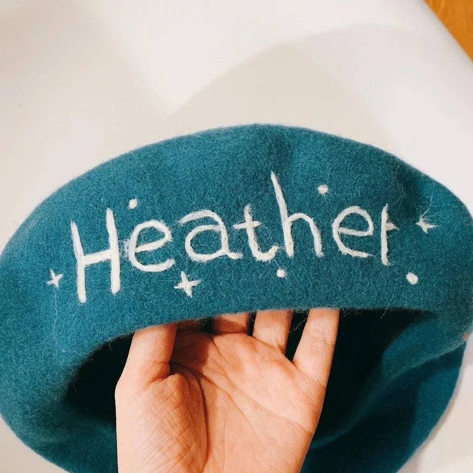 Personalized Wool Beret