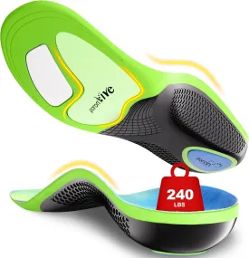 Plantar Fasciitis Insoles Shoe Inserts for Men Women, 240lbs Heavy Duty Arch Support Inserts for Pain Relief, Work Boot Orthotics Insoles for Standing All Day, L