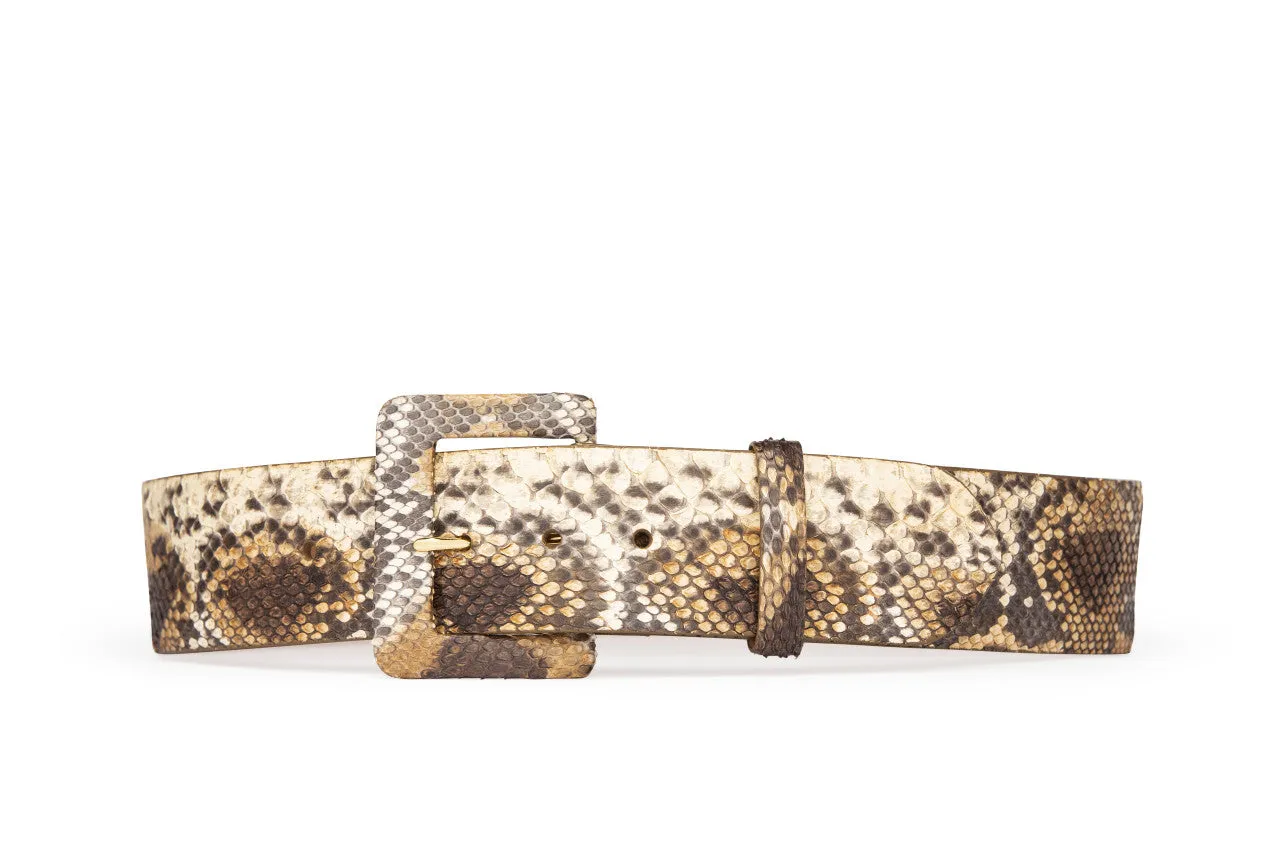 Python Belt with Covered Buckle