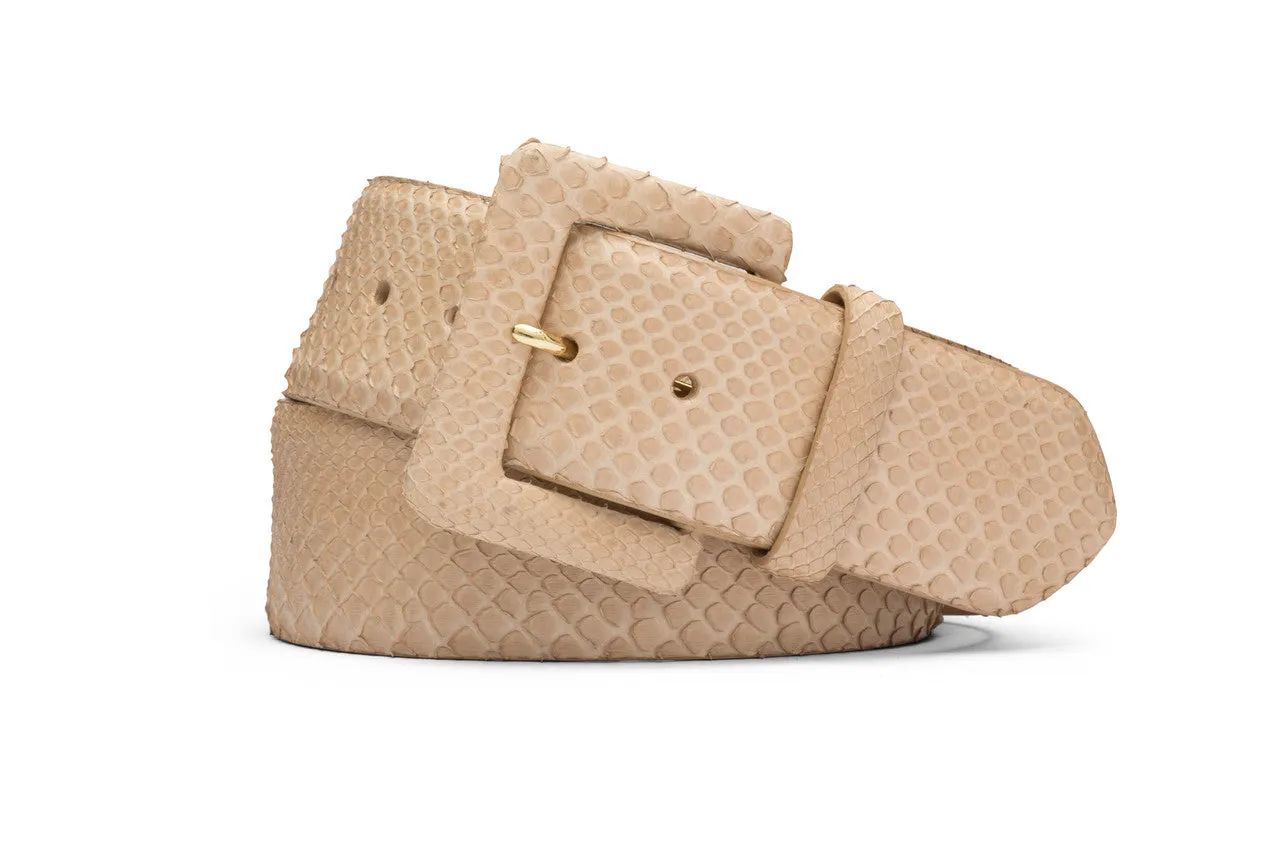 Python Belt with Covered Buckle