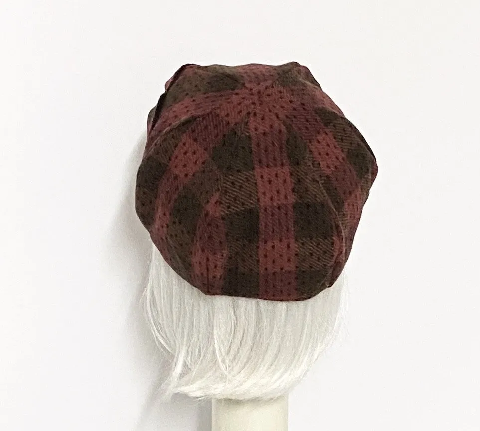 Red Wool Beret Flower