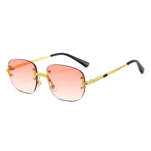 Rimless Frameless Retro Sunglasses