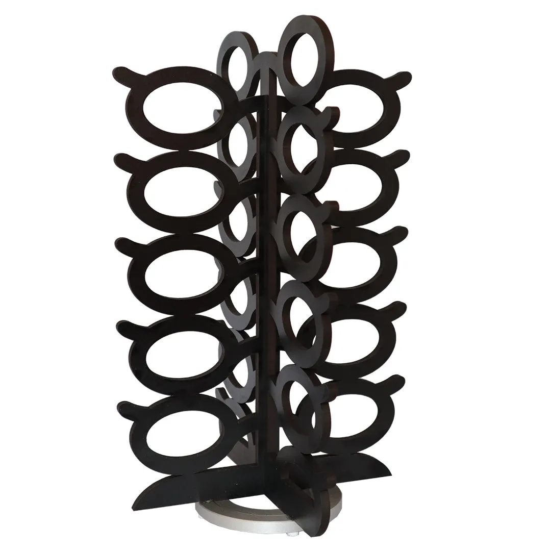Rotating Wood Sunglasses Rack  - 20-Pair - Oversized Glasses