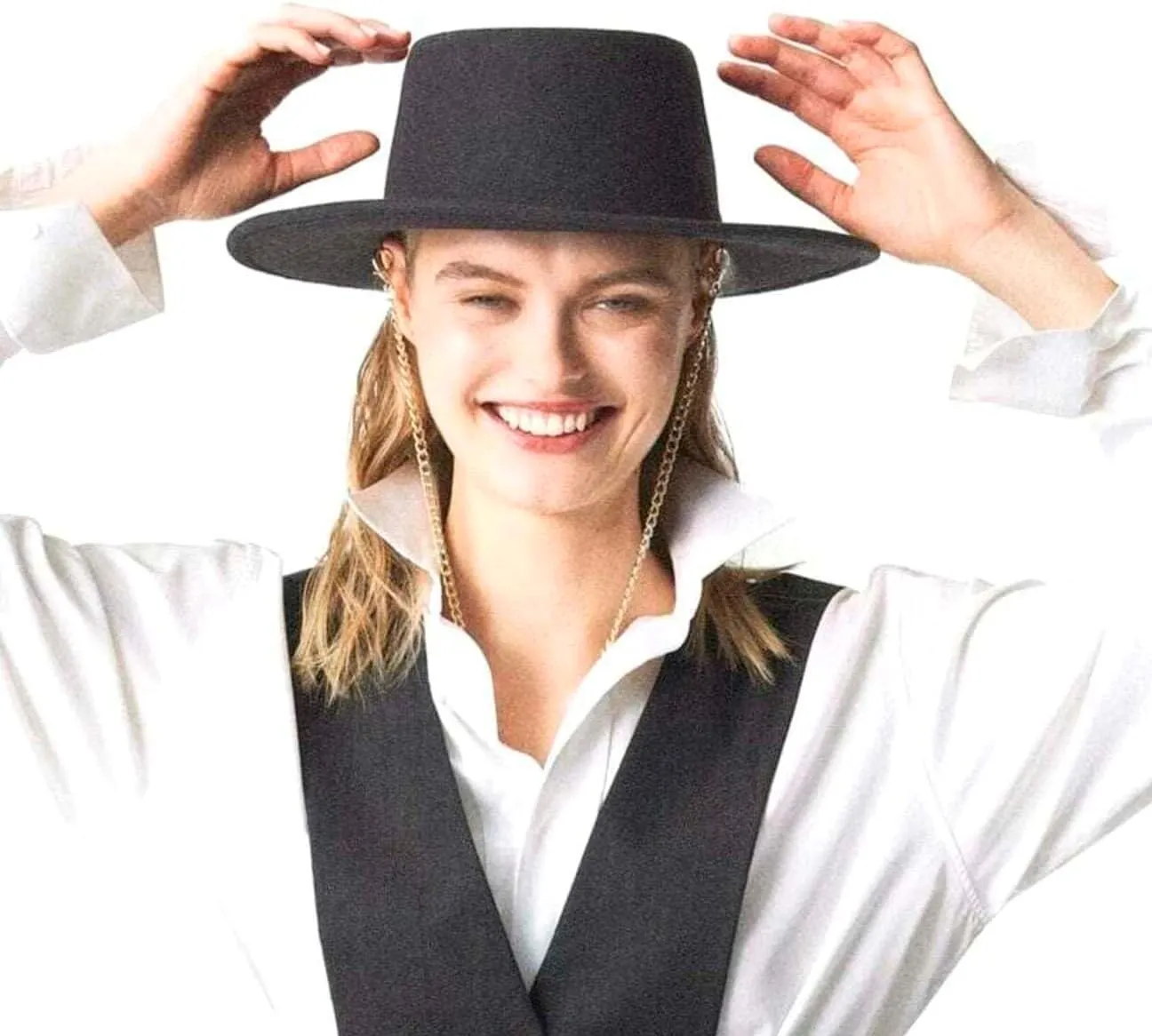 Soft Wool Womens Hat with Chin Strap Women - Made in The EU