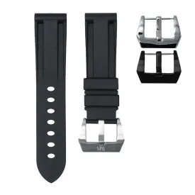 Tuxedo Black - Rubber Watch Strap For Audemars Piguet Code 11.59