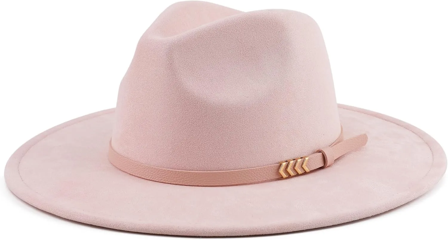 Wide Brim Fedora Hat for Men Women Big Rancher Felt Hat