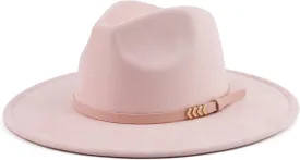 Wide Brim Fedora Hat for Men Women Big Rancher Felt Hat
