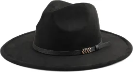 Wide Brim Fedora Hat for Men Women Big Rancher Felt Hat