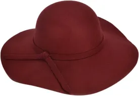 Wool Floppy Hat Vintage Wide Brim Felt Cap Fashion Bow Fedora Hat for Women Men Women Classic Wool Jazz Fedora