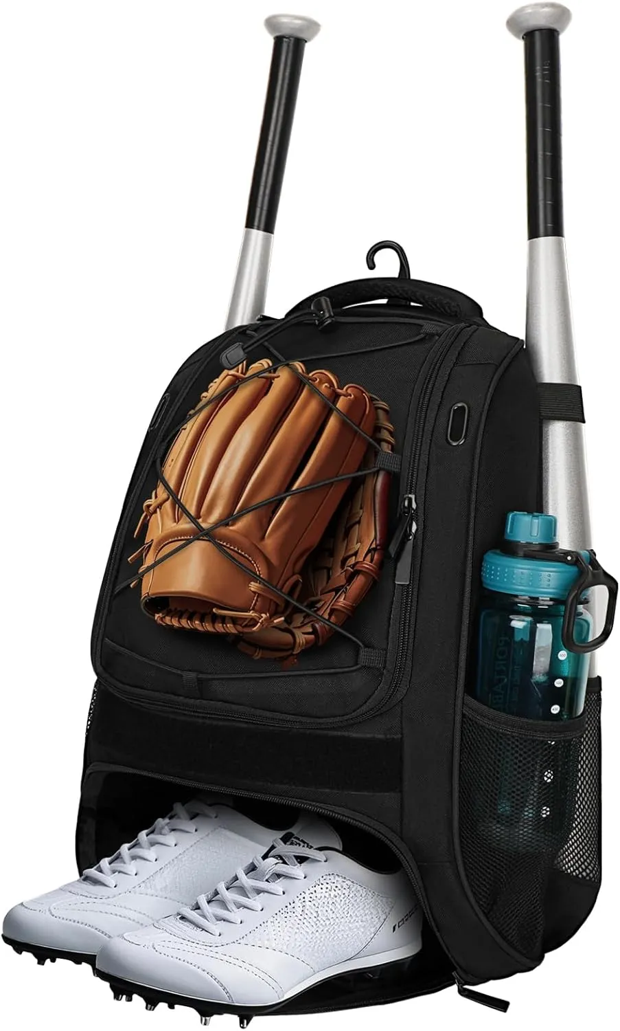 Youth Baseball Bag - Bat Backpack for Baseball, T-Ball & Softball Equipment & Gear, Bat & Glove Holder Gift