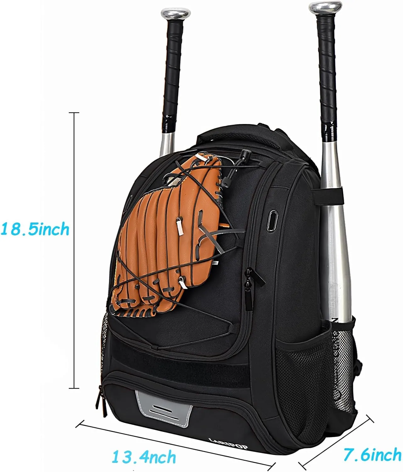 Youth Baseball Bag - Bat Backpack for Baseball, T-Ball & Softball Equipment & Gear, Bat & Glove Holder Gift